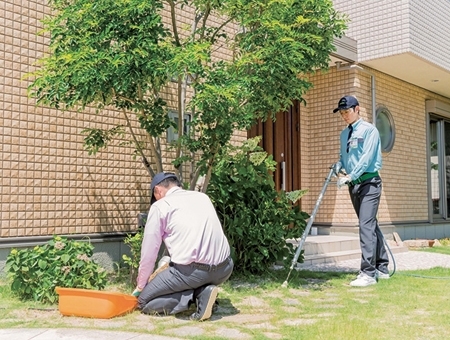 庭木や芝生のお手入れスタッフ