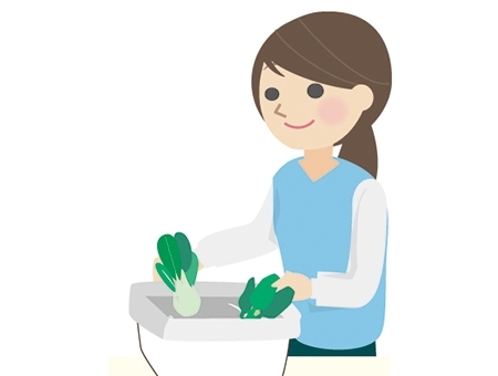 野菜･果物の袋詰めスタッフ