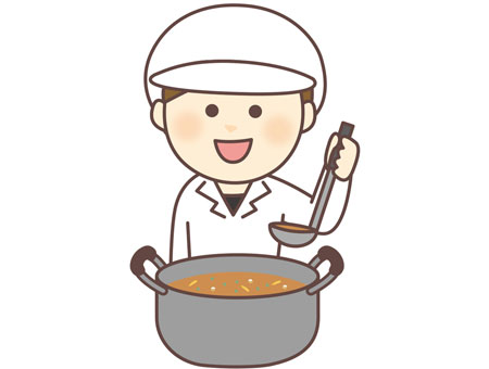 高齢者施設内の調理スタッフ